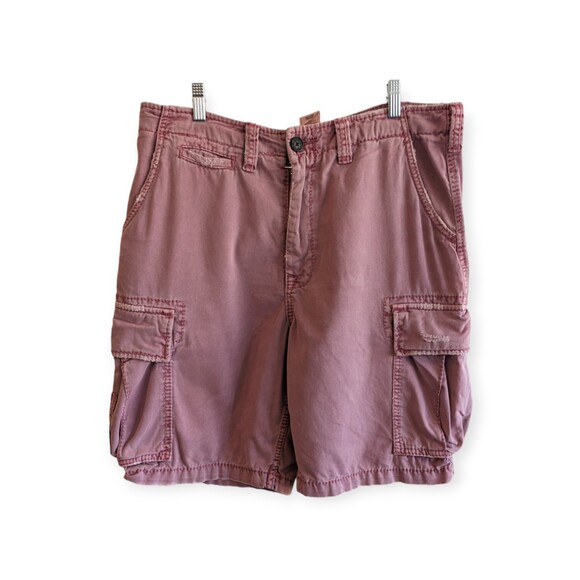 TRUE RELIGION SAMUEL CARGO Shorts 34 $279 Distressed! Red! - Picture 1 of 6